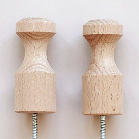 These wooden pegs are simple, effective and beautiful and can find their way just about anywhere around the home and garden.  Use them individually as a wall hook or as a pair to hang all your gardening and cleaning essentials.